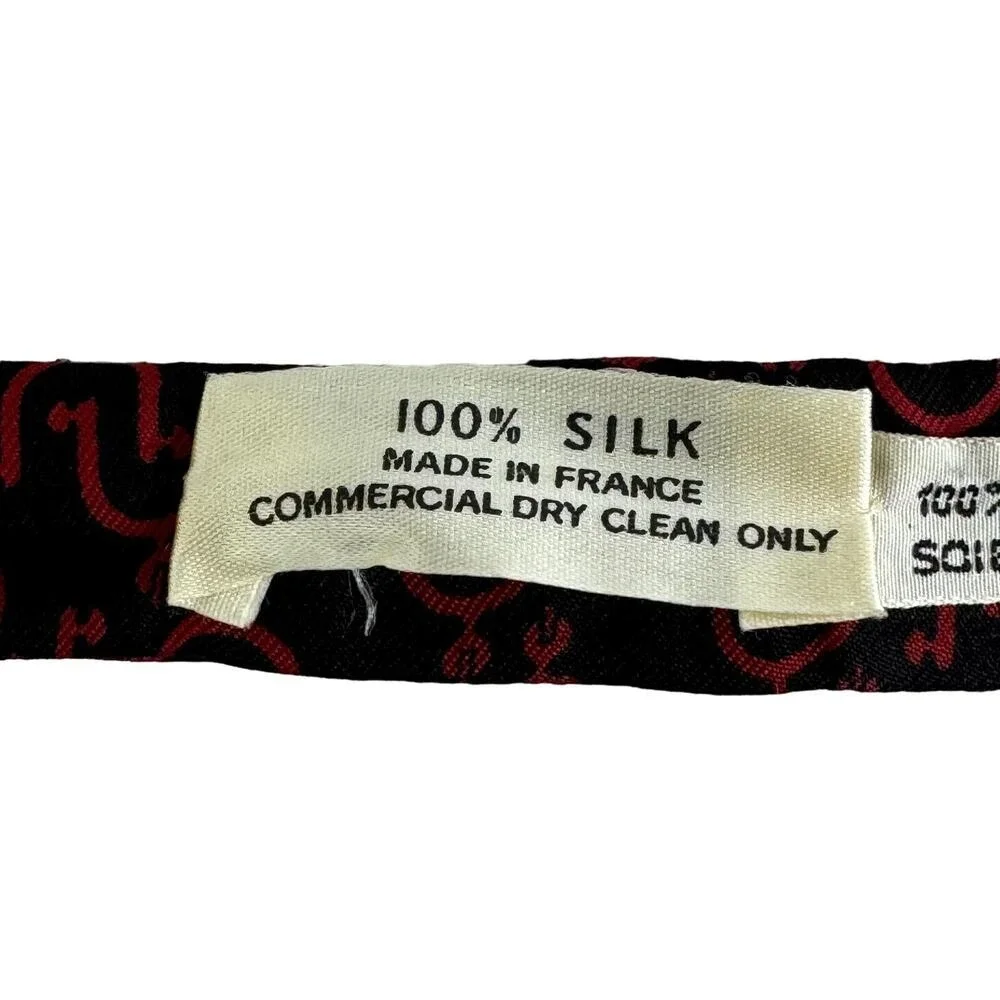 Hermes Vintage Red Spur Bow Tie‎